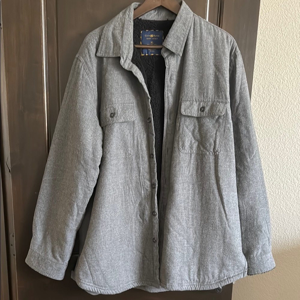 Men's Gray Shirt Jacket